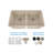 32" x 19" Platinum Quartz Kitchen Sink, 50/50 Double Bowl Sink, Drop-in Sink, Undermount Sink, Granite Kitchen Sink "-101427302