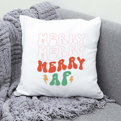 ChristmasFunny-03 Polyester Throw Pillow
