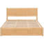 Grand lit plateforme en bois avec rangement et 2 tiroirs - assemblage simple et intemporel