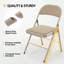 10 chaises pliantes rembourrées kaki-328885800