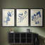 Indigo Leaf Study I - Impression encadrée sur mesure de qualité supérieure - 3 pièces-2146323861-2146323863