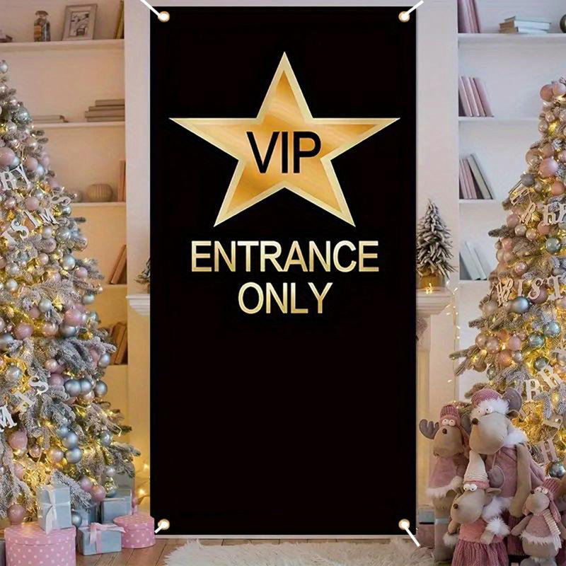 Bannière réutilisable 1 étoile Golden Star 1PC - 59 pouces tapisserie murale en polyester pour toutes les occasions - Décoration polyvalente sans électricité