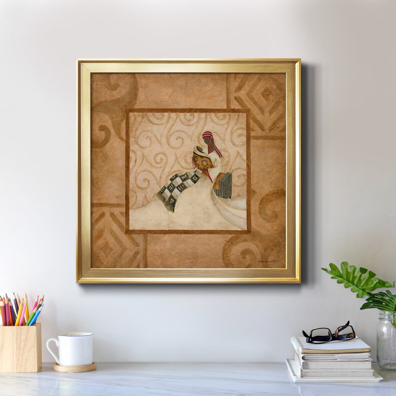A Mother's Love - Peinture sur toile encadrée, H 34,5 po x l 34,5 po x P 1,5 po, Encadrement doré