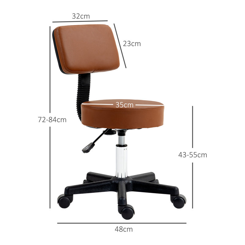 Bonifaz Backed Adjustable Height Lab Stool