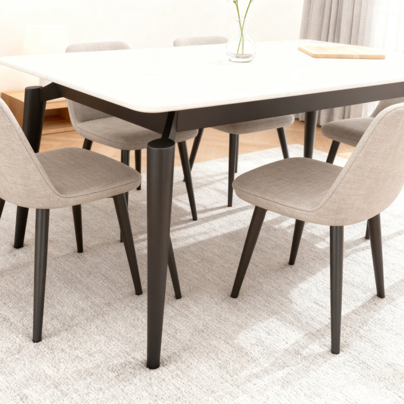 Glossy Rock Table, Sintered Stone Dining Table