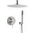 Dome Shower System Shower Head Combination Set Wall Mounted With 10 Inch Shower Head And Hand Held Shower Head, Brushed Nickel Finish