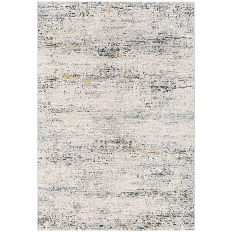 Tapis crème / gris clair, Rectangle de 10 pi x 14 pi