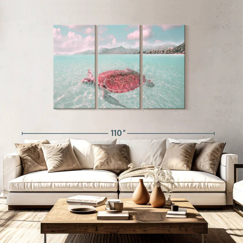 Brampt Sunbathing Turtle, 48" H x 74" W
