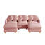 Canapés d'angle à compression, canapé moderne modulaire en bois et chenille rose pour la maison-1850423540