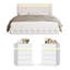 Ensemble de chambre à coucher 3 pièces, lit de rangement avec 4 tiroirs et table de chevet 6 tiroirs-382089431-411513662