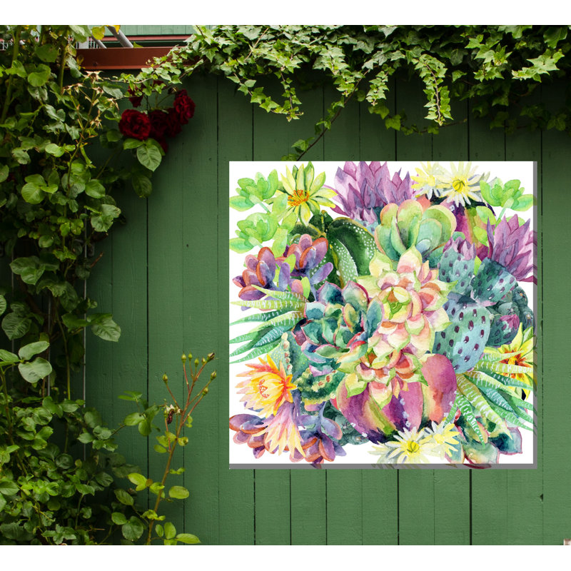 Art mural sur toile Succulent Blooms