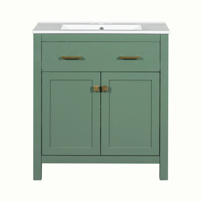 Meuble-lavabo moderne simple avec lavabo en céramique