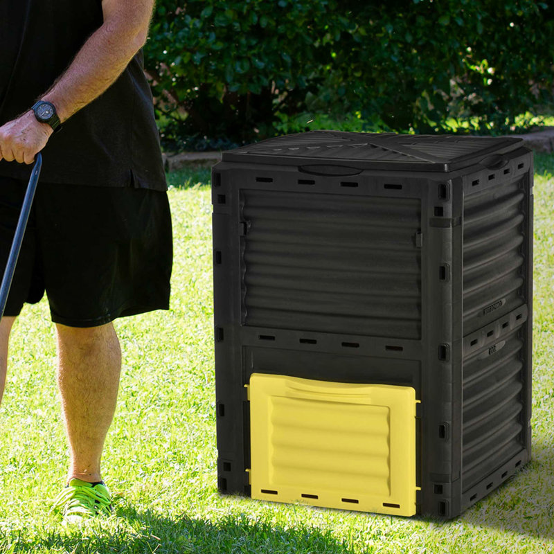 Boîte à aération de jardin pour composteur d'extérieur à grande capacité 80 gallons