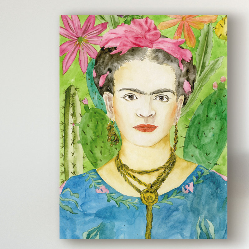 « frida kahlo ii », peinture sur toile tendue, H 19 po x l 14 po x P 2 po
