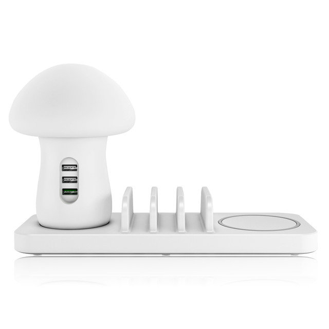 Organisateur de bureau 3 en 1 Trexonic avec station de charge sans fil et lampe de lecture