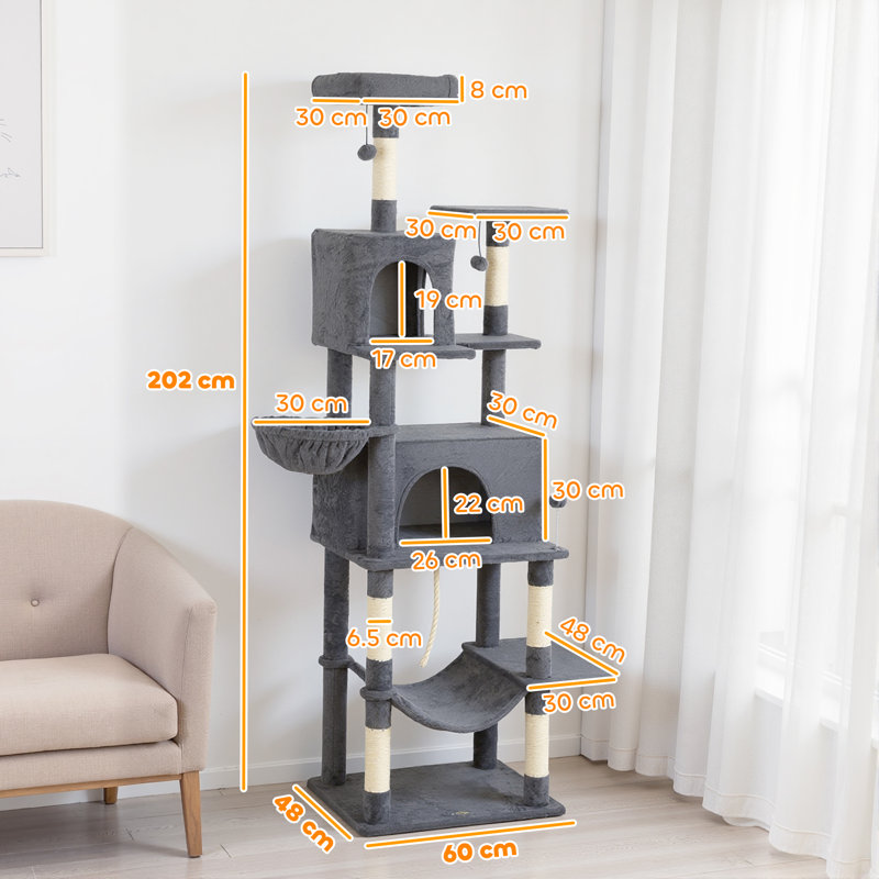 202cm H Cat Tree