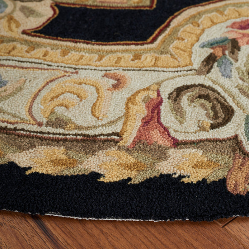 Duarte Hand Hooked Performance Oriental Rug, Round 8'