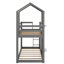 Enchanteur lit superposé simple en bois avec toit-962584936