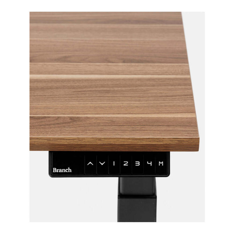 Standing Desk, 52" H x 48" W x 30" D, Walnut, Charcoal