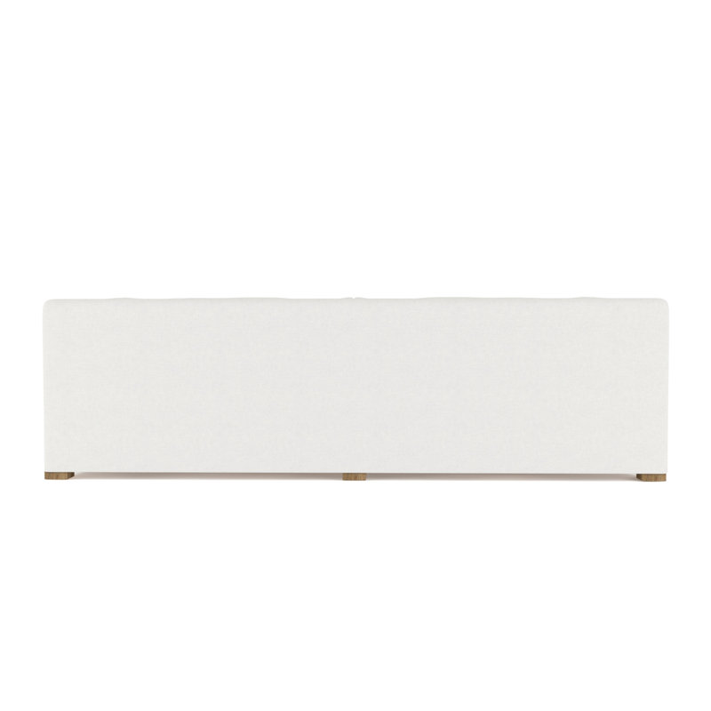 Crosby Slope Arm Sofa, 32.5" H x 120" W x 38" D, Weathered, Box Weave Linen Blanc