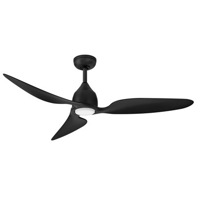 Ventilateur de plafond à DEL à 3 pales avec télécommande murale et ensemble d'éclairage inclus Tule
