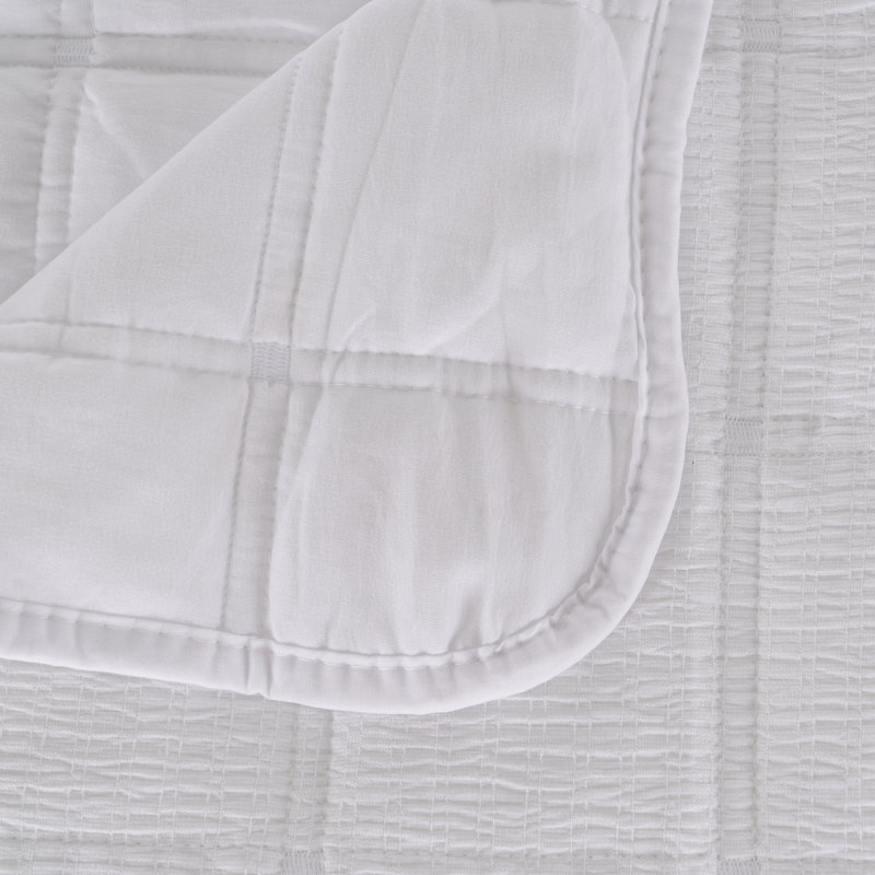 Aveen Quilted Throw Blanket, W260 x L180cm, White