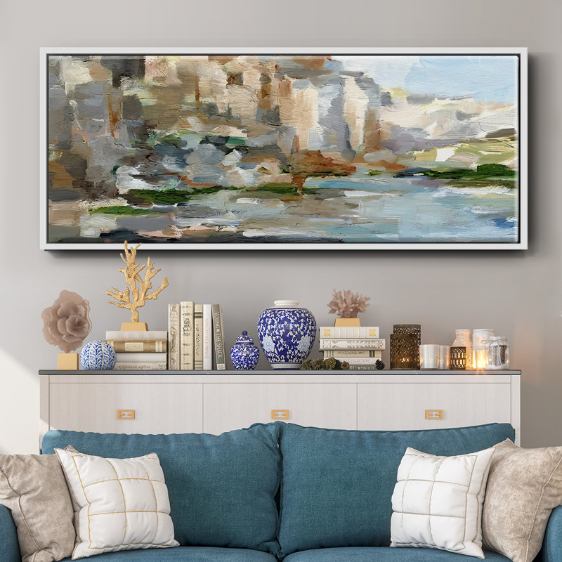 Western Cliffs I- Framed Canvas