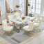 Chaise parsons rembourrée en velours capitonné Chary-250749954