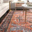 Tapis médaillon Ferber pour le salon, la chambre à manger, la cuisine, orange brûlé / ivoire-38047272