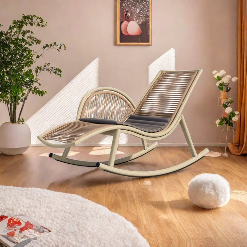 Chaise berçante en métal American Country Art