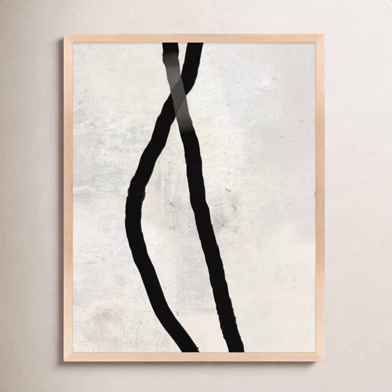 Black Rope 4 Painting by Jacques Pilon, 25" H x 20" W x 1.25" D, Maple Wood