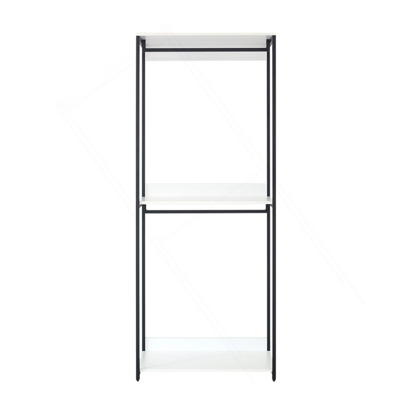 Garde-robe en bois et en métal 32 po avec une tablette Fiona, H 77,7 po x l 31,5 po x P 17,3 po