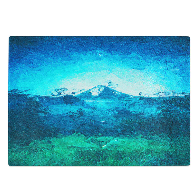 Glass Mountain View in Bali in Abstract Chopping Board, 39 cm W x 28.5 cm L
