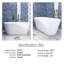 Baignoire de trempage autoportante en acrylique 63 po. X 29,5 po.