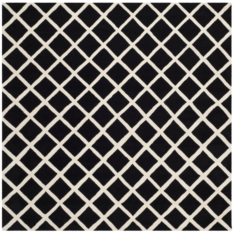 Teresita Hand Tufted Wool Geometric Rug, Square 7'