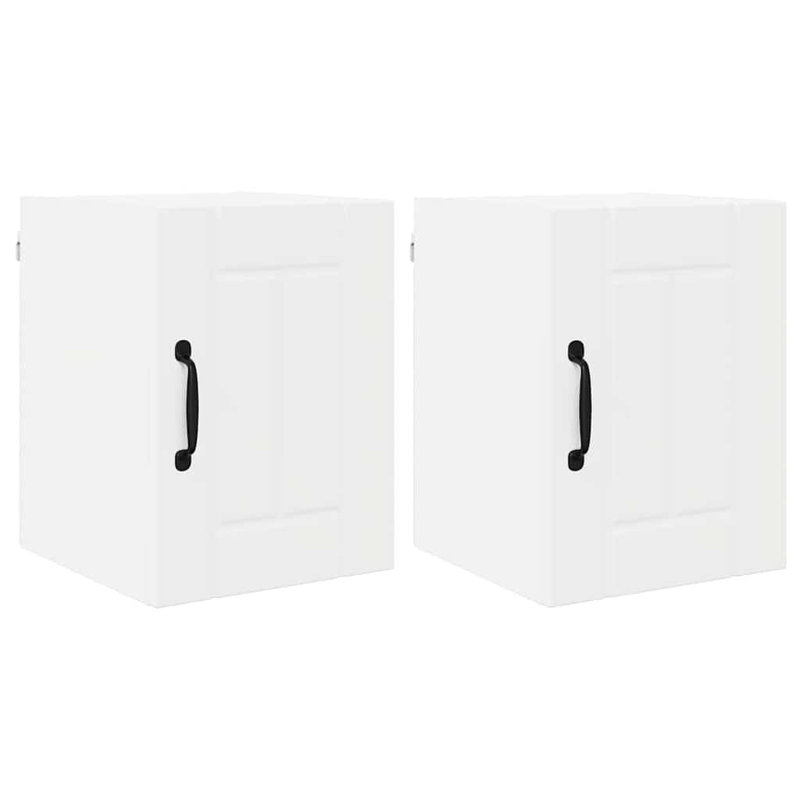Vidaxl Kitchen Cabinet 2 Pcs Old Wood 50 X 31 X 40 Cm Engineered Wood, White, 40cm H x 30cm W x 31cm D