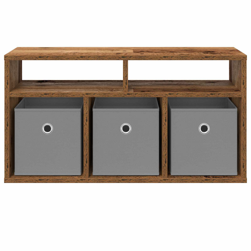 TV Stand, 14.96'' H x 28.35'' W x 8.86'' D, Old Wood