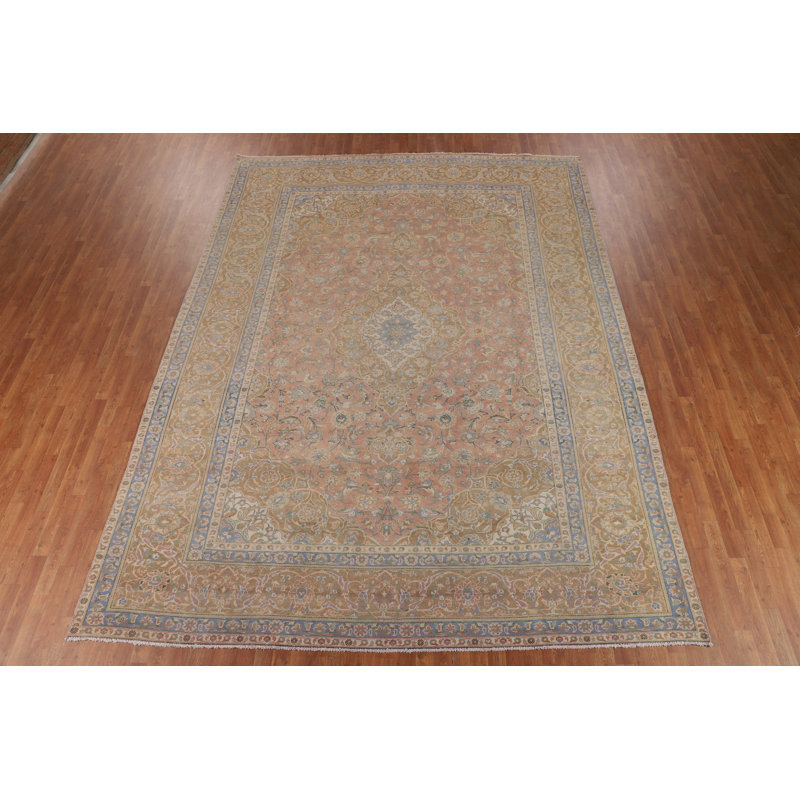 Tapis rose rétro 10 x 13