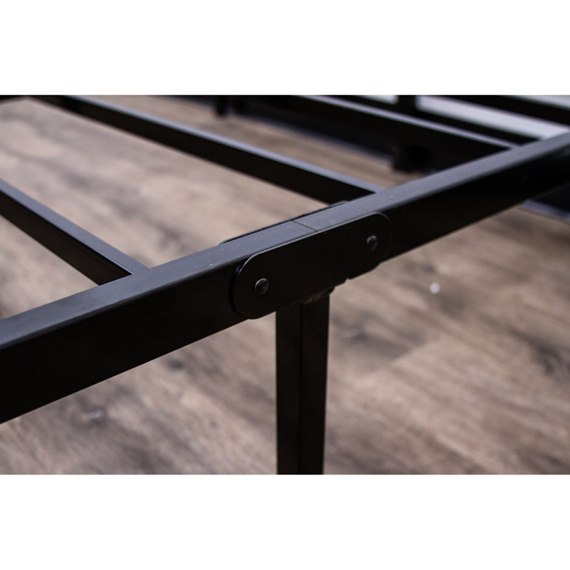 Structure de plateforme en acier noir simple TG, Simple très long