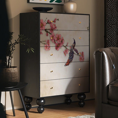 Armoire de rangement rétro dans le salon
