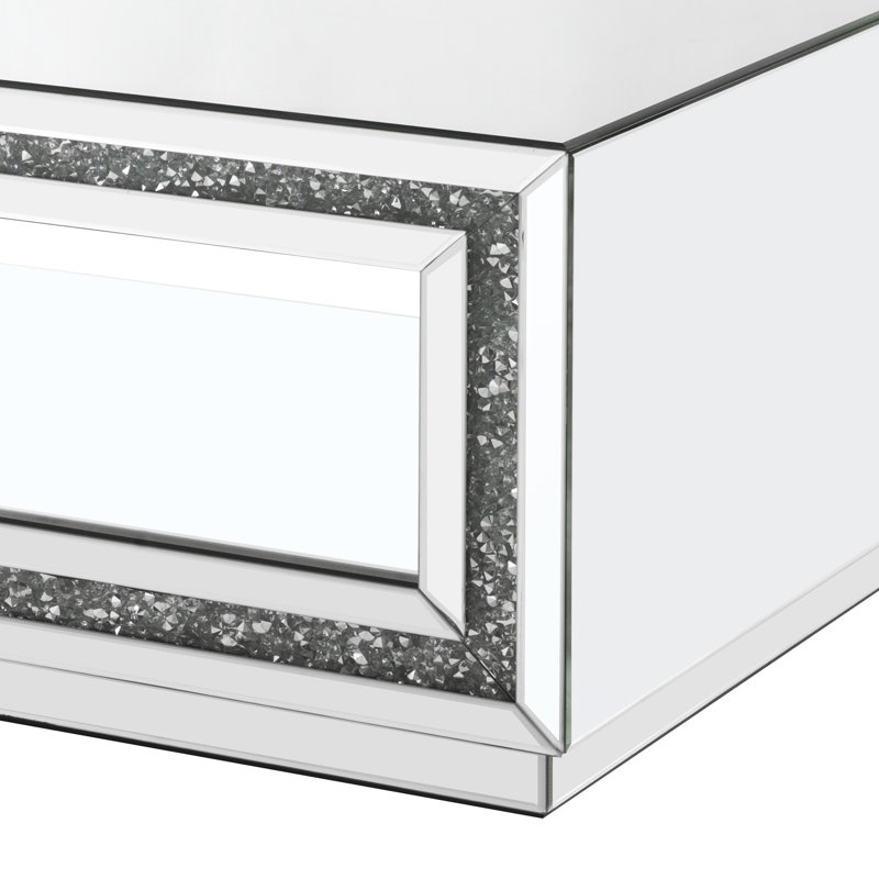 Table basse avec rangement en miroir Lisle