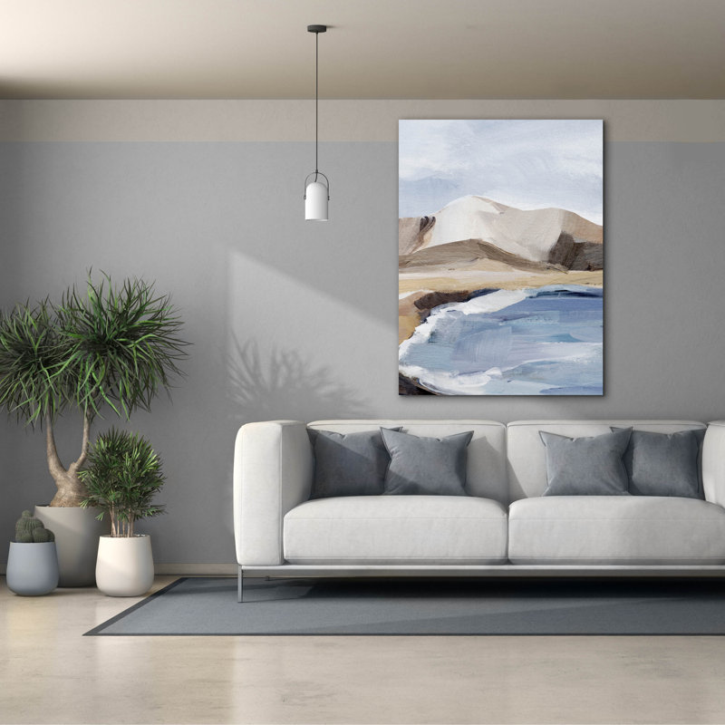  «Calm Blue Coast 2» par Annie Warren, art mural sur toile, 40 po x 54 po