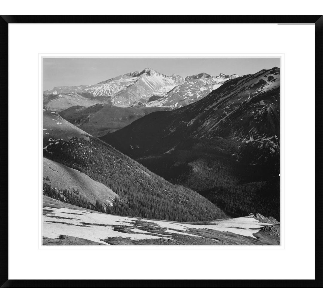 " Long's Peak In Rocky Mountain National Park, Colorado, CA. 1941-1942 " by Ansel Adams Vault W Artwork 