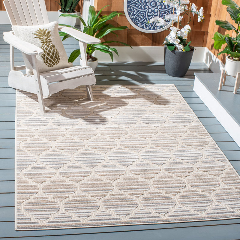 Lonepine Performance Geometric Indoor/Outdoor Area Rug, Rectangle 5'3" x 7'6"