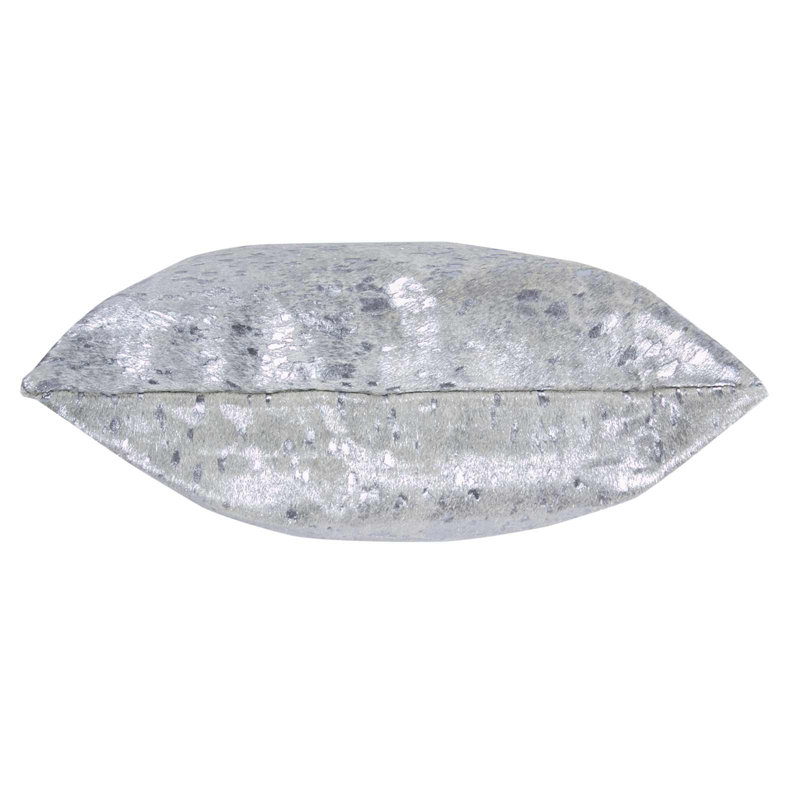 Housse de coussin en cuir de vache double face, H 22 po x l 22 po