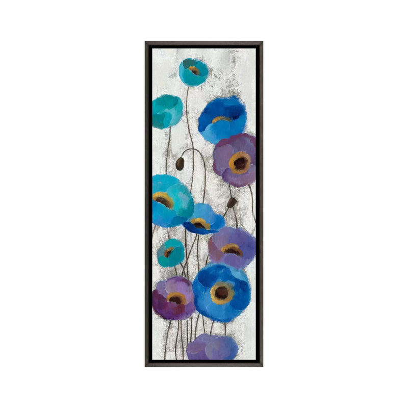 «Bold Anemones Panel III» par Silvia Vassileva Panoramic, reproduction d'art sur toile, H 48 po x l 16 po x P 1,5 po