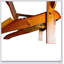 Chaise Adirondack pliable - bois de peuplier massif, utilisation intérieure / extérieure, assise large pour un confort ultime