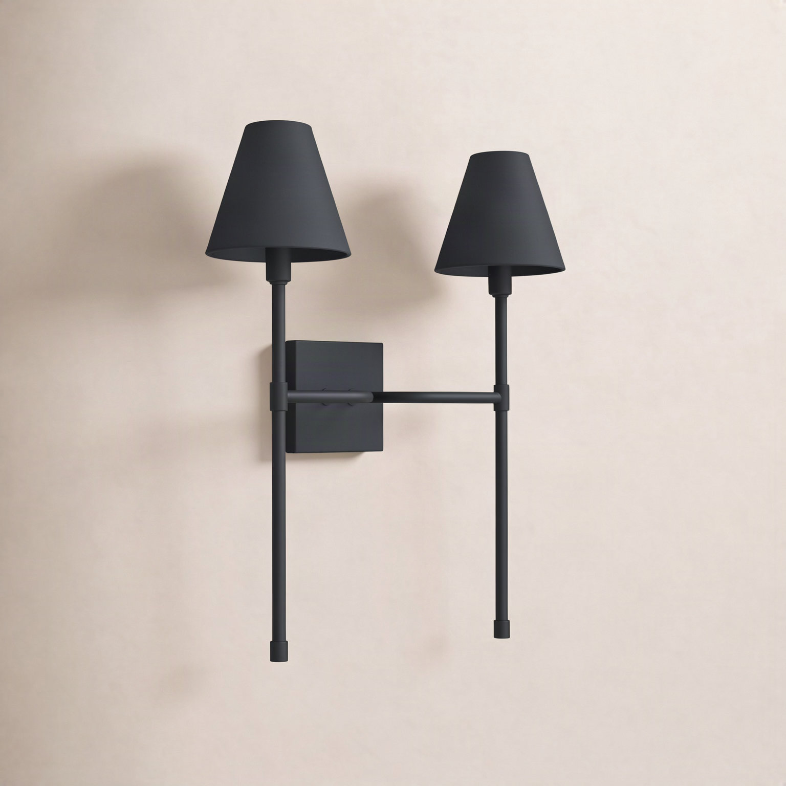 Keirn 2-Light Wallchiere, Matte Black