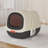 Enclosed Cat Litter Box with UV Light