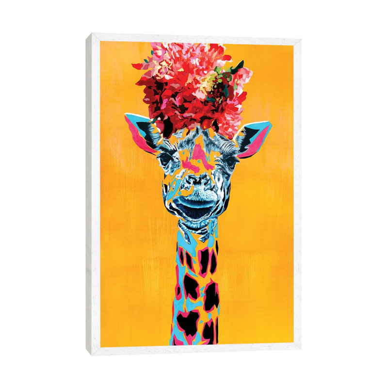 Giraffe by Tadaomi Kawasaki - Gallery-Wrapped Canvas Giclée on Canvas, 66.04 cm H x 45.72 cm W, White Framed